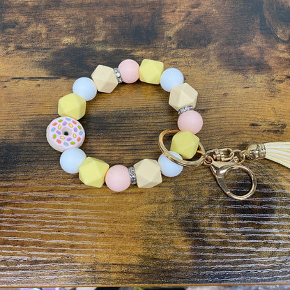 Silicone Bracelet Keychain - Donut MNC