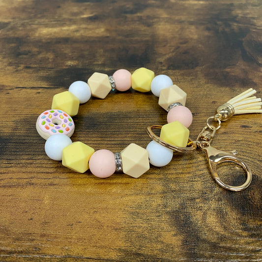 Silicone Bracelet Keychain - Donut MNC