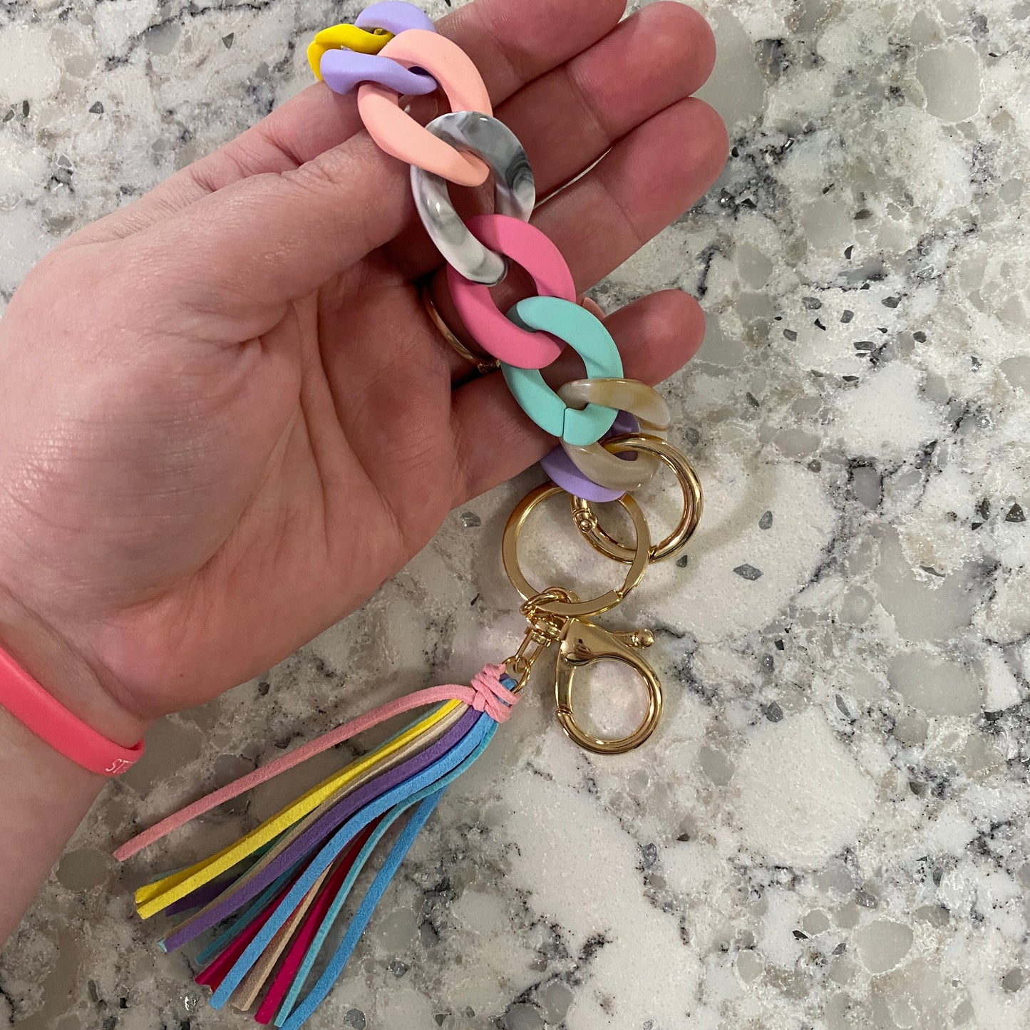 Keychain - Link Bracelet with Tassel