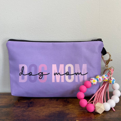 Pouch - Dog Mom Purple Script MNC