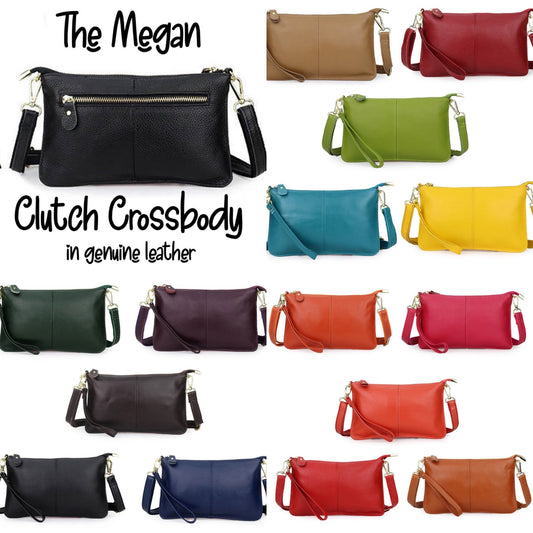 Megan Clutch Crossbody - Genuine Leather