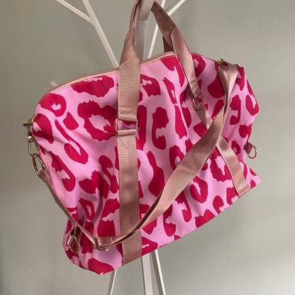 Weekender Duffle - Pink on Pink Animal Print - PREORDER 7/19-7/22